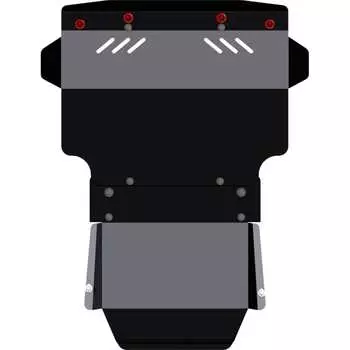 Защита картера для Mercedes-Benz E-Klasse 1985-1993 4.2/ 5.0, гнутая, сталь 2.0 мм, с крепежом sheriff