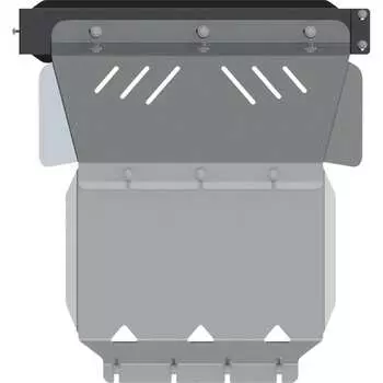 Защита картера для VOLKSWAGEN Amarok 2010-2015 2.0 TD MT/ AT, гнутая, AL 5 мм, с крепежом sheriff