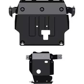 Защита картера двигателя и редуктора сталь 2 мм для HYUNDAI Creta-2016 / 2017 / 2018 / 2019 / 2020 / 2021 sheriff