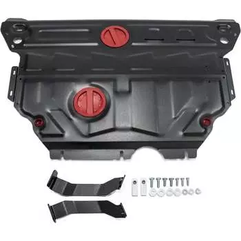 Защита картера и КПП Big для Skoda Octavia с Webasto 2013-2017/Octavia 2017-н.в. АвтоБроня 111.05114.1