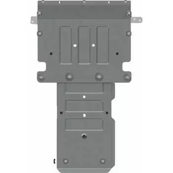 Защита картера и КПП для AUDI Q 5 с кронштейнами 2017-2L S-tronic AWD, универсальная штамповка, AL 4 мм, с крепежом sheriff