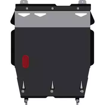 Защита картера и КПП для BRI/IANCE Bri/iance M2 2006-2010 1.8, гнутая, сталь 2.0 мм, с крепежом sheriff