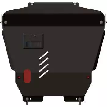 Защита картера и КПП для CHEVROLET Aveo 2006-2008 1.2/ 1.4, гнутая, сталь 2.0 мм, с крепежом sheriff