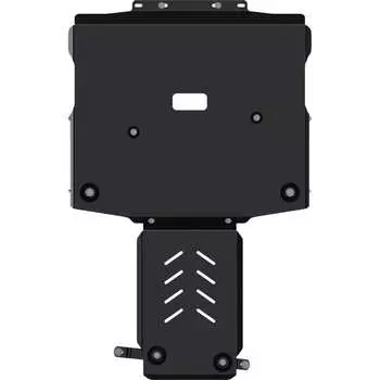 Защита картера и КПП для CHEVROLET Camaro 2016-2.0 АТ, гнутая, сталь 3 мм, с крепежом sheriff