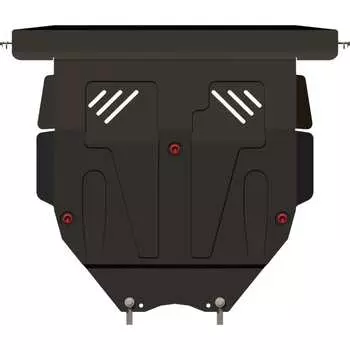 Защита картера и КПП для GEELY Vision 2008-1.8 ,штампованная, сталь 2.0 мм, с крепежом sheriff