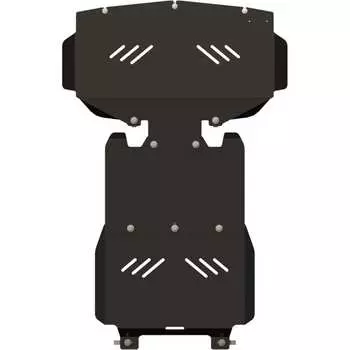 Защита картера и КПП для HYUNDAI H I (Grand Starex) 2007-2018 2.5TD 2wd/ HYUNDAI H I 2018-2021 2.5TDI AT RWD, гнутая, ста sheriff