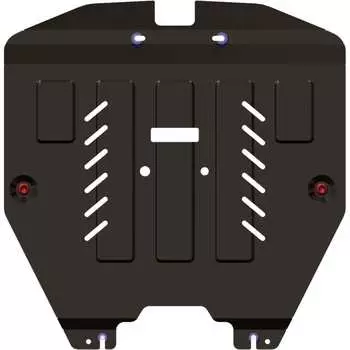 Защита картера и КПП для HYUNDAI Santa Fe 2006-09.2012 2.2CRDi / 2.4 / 2.7, универсальнай штамповка, сталь 2.0 мм, с креп sheriff