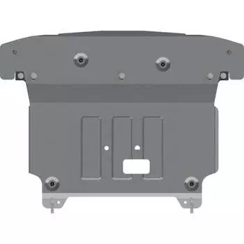 Защита картера и КПП для HYUNDAI Santa Fe 2012-2018 2.2D АТ/ 2.2D МТ/ 2.4 АТ/ 2.4 МТ, универсальнай штамповка, AL 4 мм, с sheriff