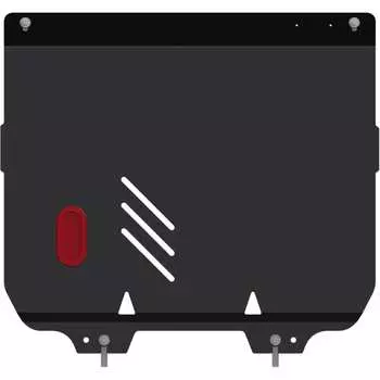 Защита картера и КПП для HYUNDAI Santa Fe на пыльник 2006-2010 2.7/ 2.2D, гнутая, сталь 2.0 мм, с крепежом sheriff