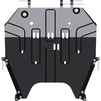 Защита картера и КПП для MITSUBISHI Eclipse Cross 2018-1.5T MT, 1.5T CVT, универсальная штамповка, сталь 2.0 мм, с крепеж sheriff