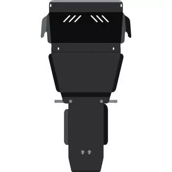 Защита картера и КПП для NISSAN Elgrand 1997-2002 3.3/ NISSAN Pathfinder 1997-2004 3.3, гнутая, сталь 2.0 мм, с крепежом sheriff