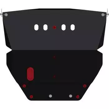 Защита картера и КПП для NISSAN X-Trail 2001-2007 2.0/ 2.5/ 2.2D, гнутая, сталь 2.0 мм, с крепежом sheriff