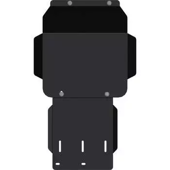 Защита картера и КПП для OPEL Frontera 1991-1998 2.0/ 2.5 TD, гнутая, сталь 2.0 мм, с крепежом sheriff