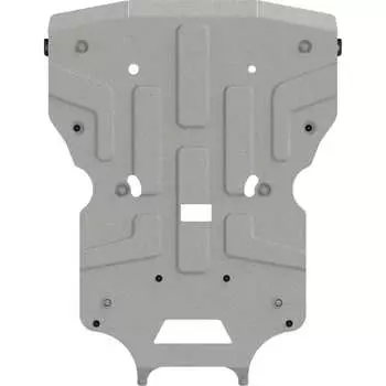 Защита картера и КПП для PORSCHE Macan 2018-2.0 AT 4WD, универсальная штамповка, AL 4 мм, с крепежом sheriff