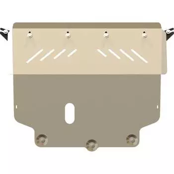 Защита картера и КПП для SEAT Alhambra 2013-2020 2.0 АТ, гнутая, AL 5 мм, с крепежом sheriff