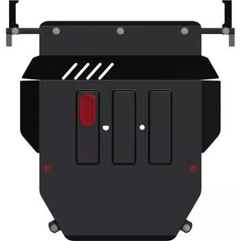 Защита картера и КПП для VOLKSWAGEN Bora 1998-2005 2.3 V5/ VOLKSWAGEN Golf IV 1997-2003 2.3 V5/ V6 4motion, гнутая, сталь sheriff