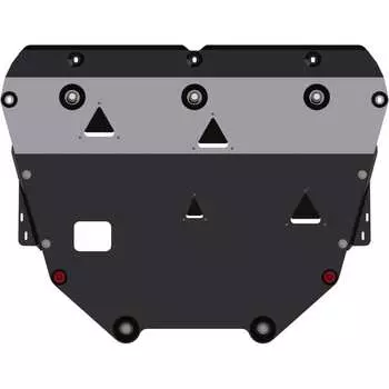 Защита картера и КПП для VOLVO XC 40 2018-2.0/ 2.0 D AT 4wd, гнутая, сталь 2.0 мм, с крепежом sheriff