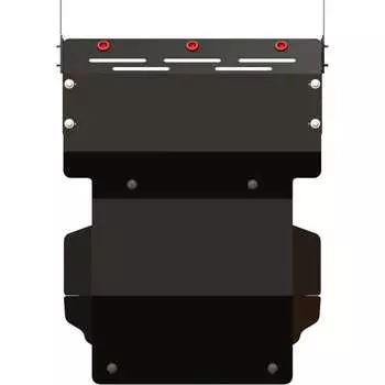 Защита картера и радиатора для MITSUBISHI Pajero I 1982-1991 2.6/ 2.3TD/ 2.5TD, гнутая, сталь 2.5 мм, с крепежом sheriff