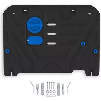 Защита картера + комплект крепежа Haval M6, V-1.5, Робот, передний, 2023- Rival 111.9432.1