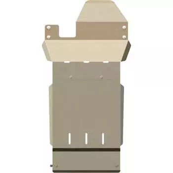 Защита КПП и РК для LAND ROVER Defender 90/110 2004-2016 2.5 D, гнутая, алюминий 5 мм, с крепежом sheriff