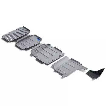 Защита радиатора картера, КПП и РК для Mercedes-Benz X-klasse (V - 3.0D) 4WD 2017-н.в. Rival