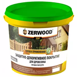 Защитно-декоративное покрытие аквалазурь zerwood zdp палисандр 2,5кг ведро 00020411