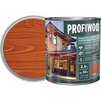 Защитно-декоративное покрытие для древесины Profiwood 72657