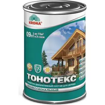 Защитно-декоративный состав для дерева KRONA Тонотекс 66330703