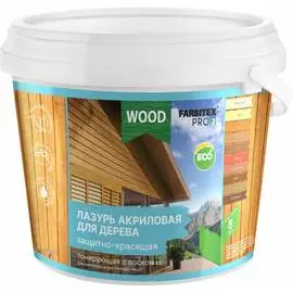 Защитно-красящая акриловая лазурь для дерева Farbitex 4300007738