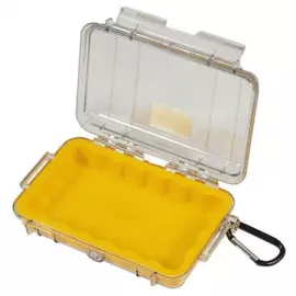 Защитный кейс pelican 1040 желтый с прозрачной крышкой 1040-027-100e