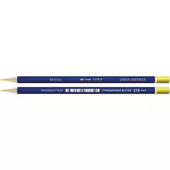 Заточенный акварельный карандаш Vista-Artista 218 Стронциановый желтый, Strontium yellow 611345