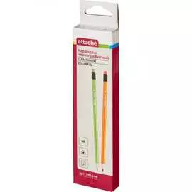 Заточенный чернографитный карандаш Attache Colorful! 391144