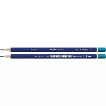Заточенный цветной карандаш Vista-Artista 514 Бирюзовый, Turquoise blue 554667