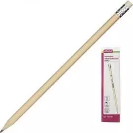 Заточенный круглый чернографитный карандаш Attache 735180