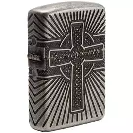 Зажигалка zippo armor с покрытием antique silver 29667