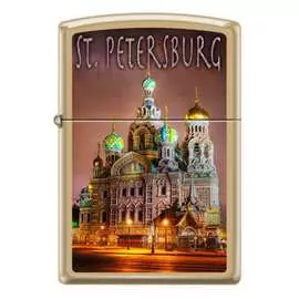 Зажигалка zippo храм спаса-на-крови 254b st. petersburg