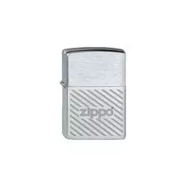 Зажигалка zippo stripes, с покрытием brushed chrome 200 zippo stripes