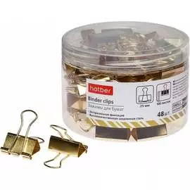 Зажимы для бумаг Hatber 059175