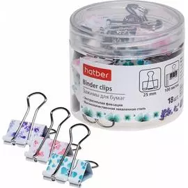 Зажимы для бумаг Hatber Flores 059176