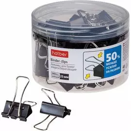 Зажимы для бумаг Hatber ENERGY SAVE 059125