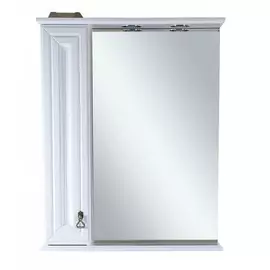 Зеркальный шкаф misty лувр-60 левый, белый п-лвр03060-012л