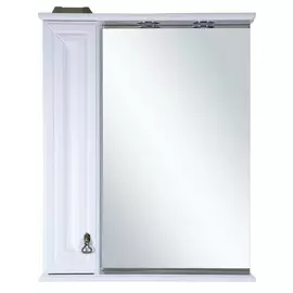 Зеркальный шкаф misty лувр-75 левый, белый п-лвр03075-012л