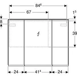 Зеркальный зеркало-шкаф Geberit