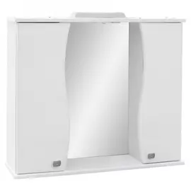 Зеркало doratiz элегант 85 с подсветкой, белый, со шкафчиком 2711.051