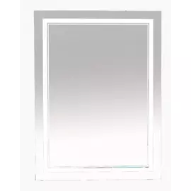 Зеркало misty 2 неон led 600х800 клавишный выключатель двойная подсветка п-нео060080-2прквдвп
