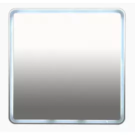 Зеркало misty 3 неон led 800х800 сенсор на корпусе с круглыми углами п-нео080080-3прснкку