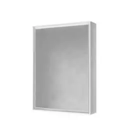 Зеркало raval-шкаф frame 60 белый с подсветкой, розеткой fra.03.60/w