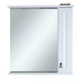 Зеркало с 1-м шкафчиком misty лувр-85 правый, белый п-лвр03085-012п