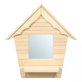 Зеркало с полочкой и вешалкой банные штучки домик 2 рожка 32519