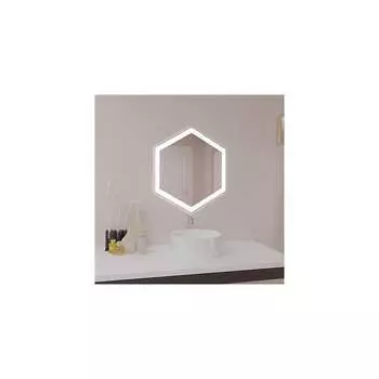 Зеркало SANTREK HOME с LED подсветкой "ШЕСТИУГОЛЬНИК премиум" 600x700мм 79484